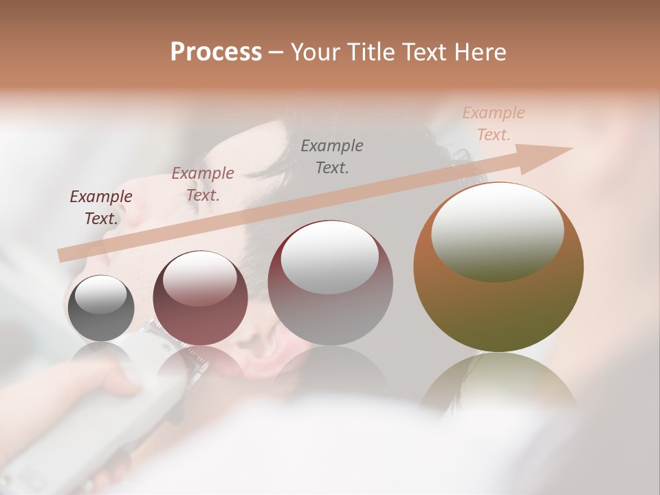 Cut Haircut Enjoying PowerPoint Template