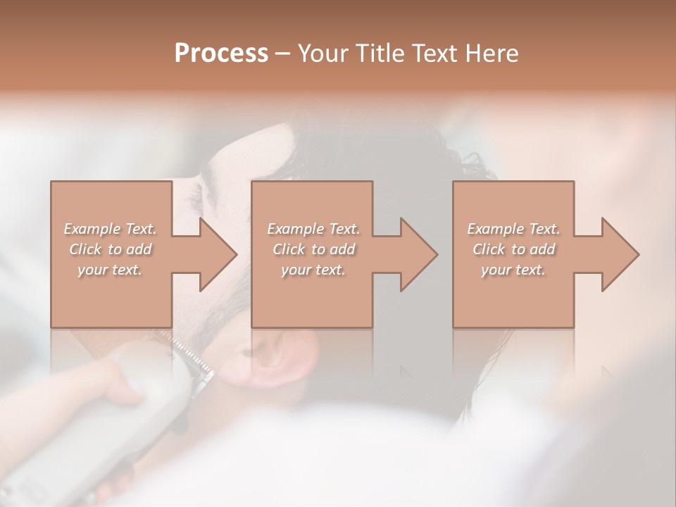 Cut Haircut Enjoying PowerPoint Template