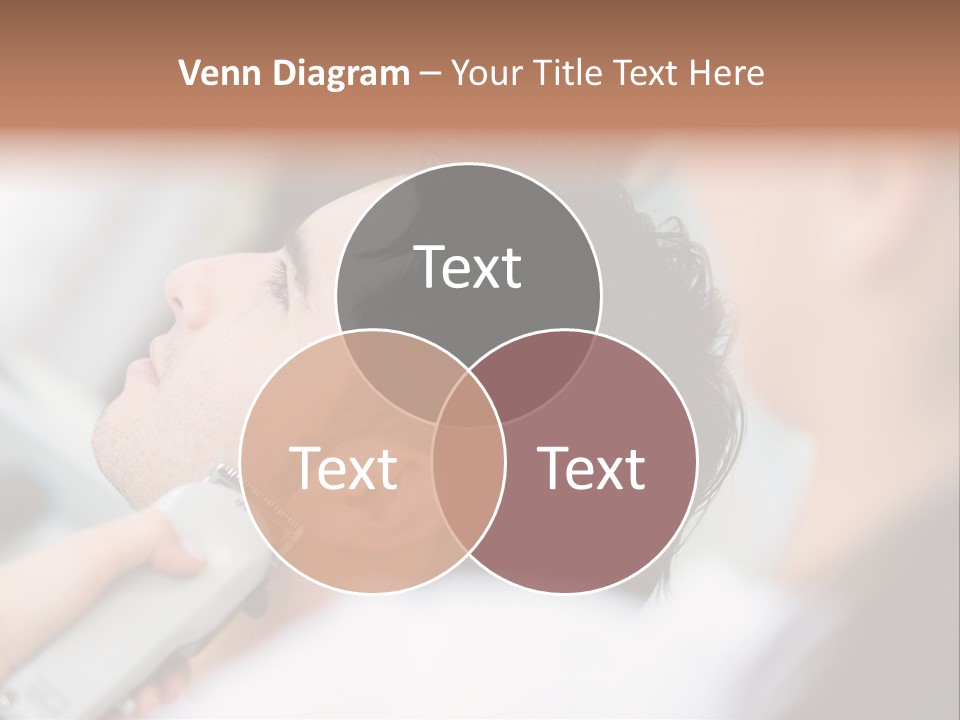 Cut Haircut Enjoying PowerPoint Template