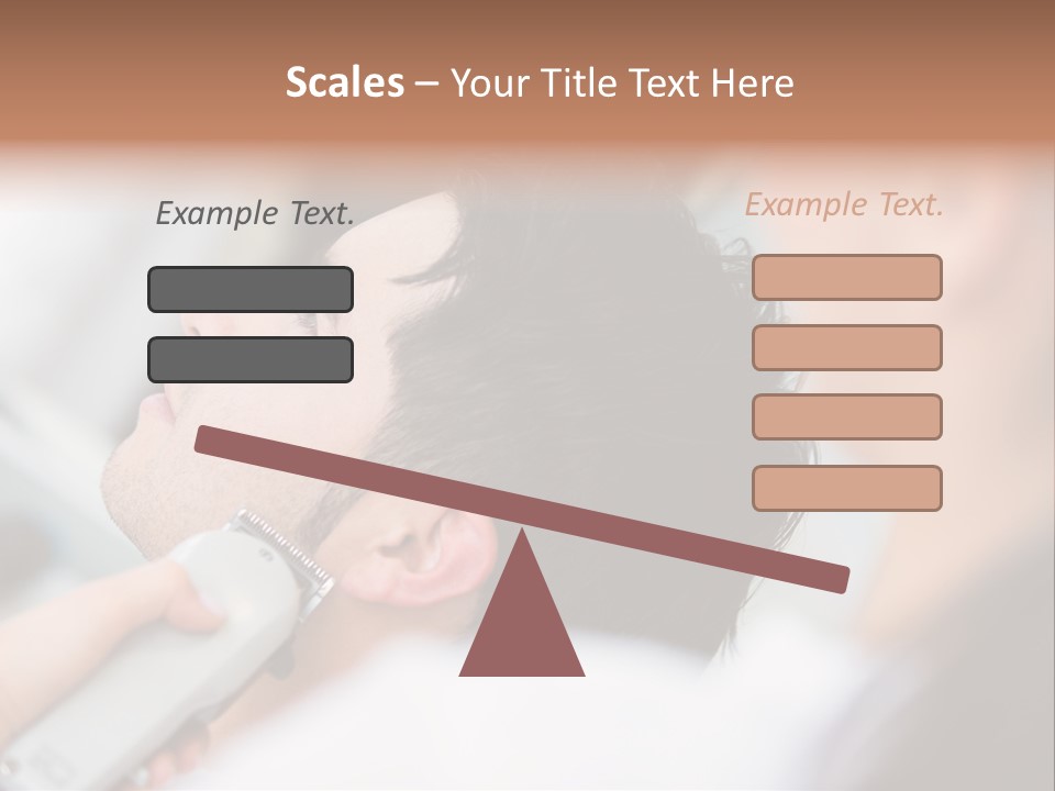 Cut Haircut Enjoying PowerPoint Template
