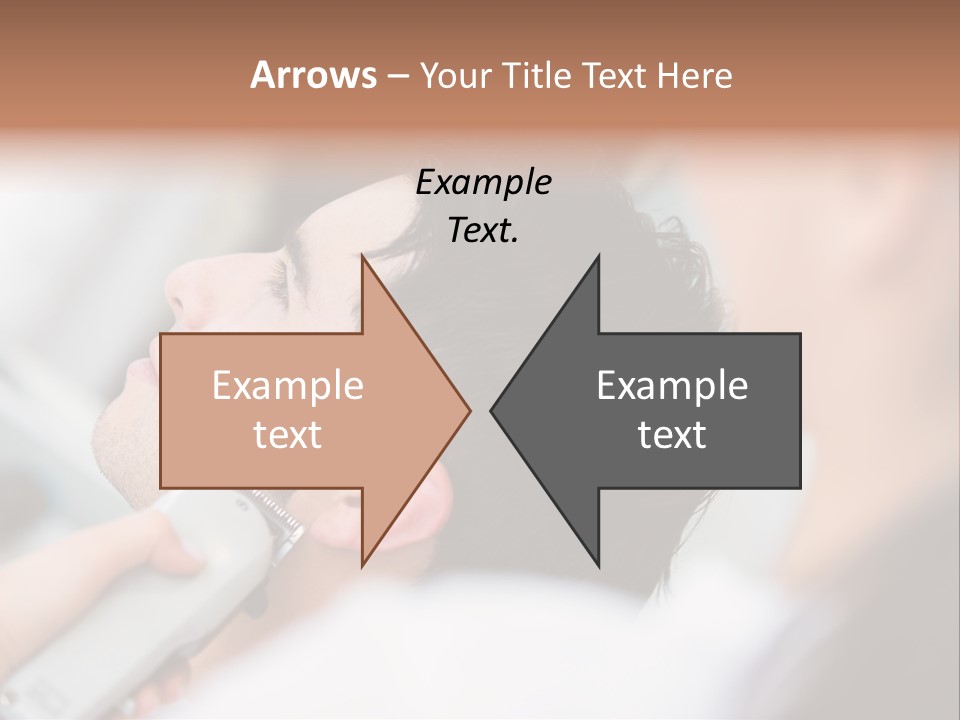 Cut Haircut Enjoying PowerPoint Template