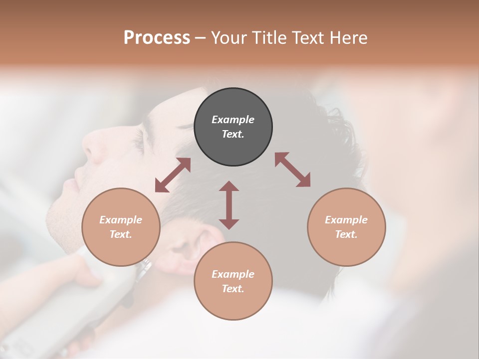 Cut Haircut Enjoying PowerPoint Template