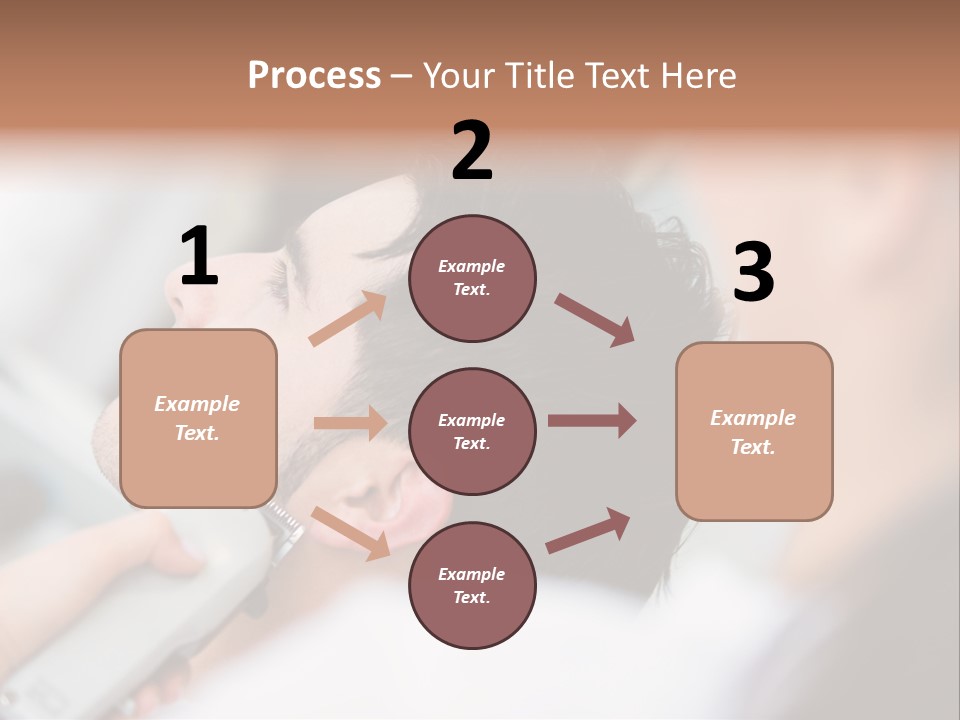 Cut Haircut Enjoying PowerPoint Template