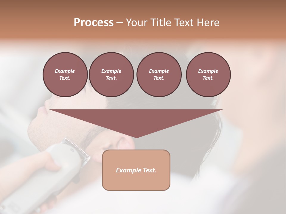 Cut Haircut Enjoying PowerPoint Template