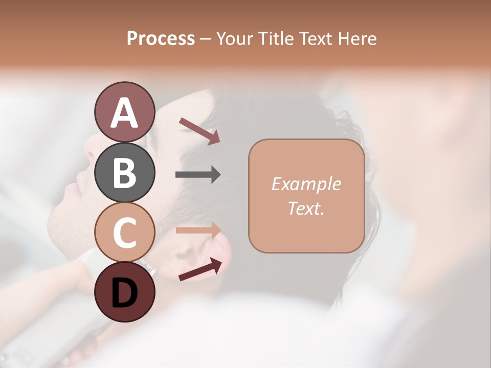 Cut Haircut Enjoying PowerPoint Template