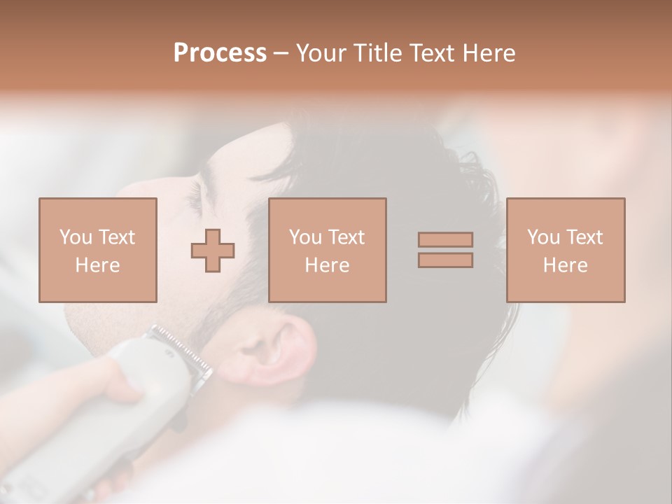 Cut Haircut Enjoying PowerPoint Template