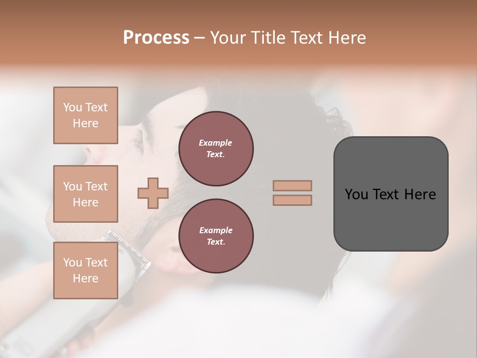 Cut Haircut Enjoying PowerPoint Template
