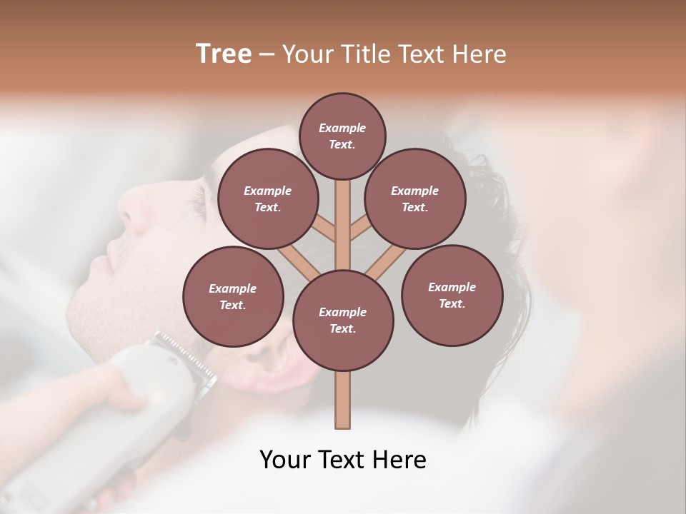 Cut Haircut Enjoying PowerPoint Template