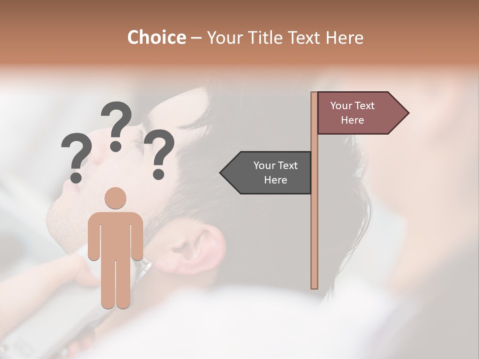 Cut Haircut Enjoying PowerPoint Template