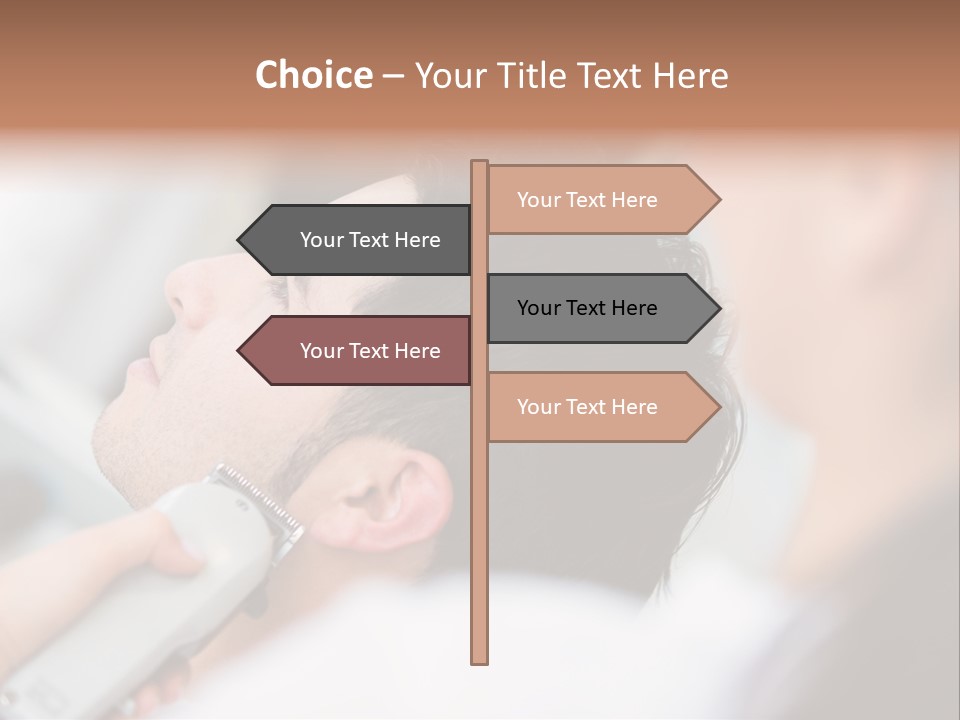 Cut Haircut Enjoying PowerPoint Template