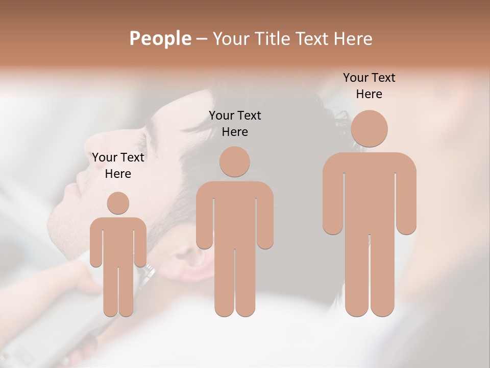 Cut Haircut Enjoying PowerPoint Template