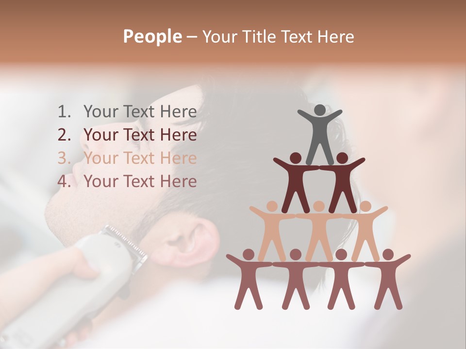 Cut Haircut Enjoying PowerPoint Template