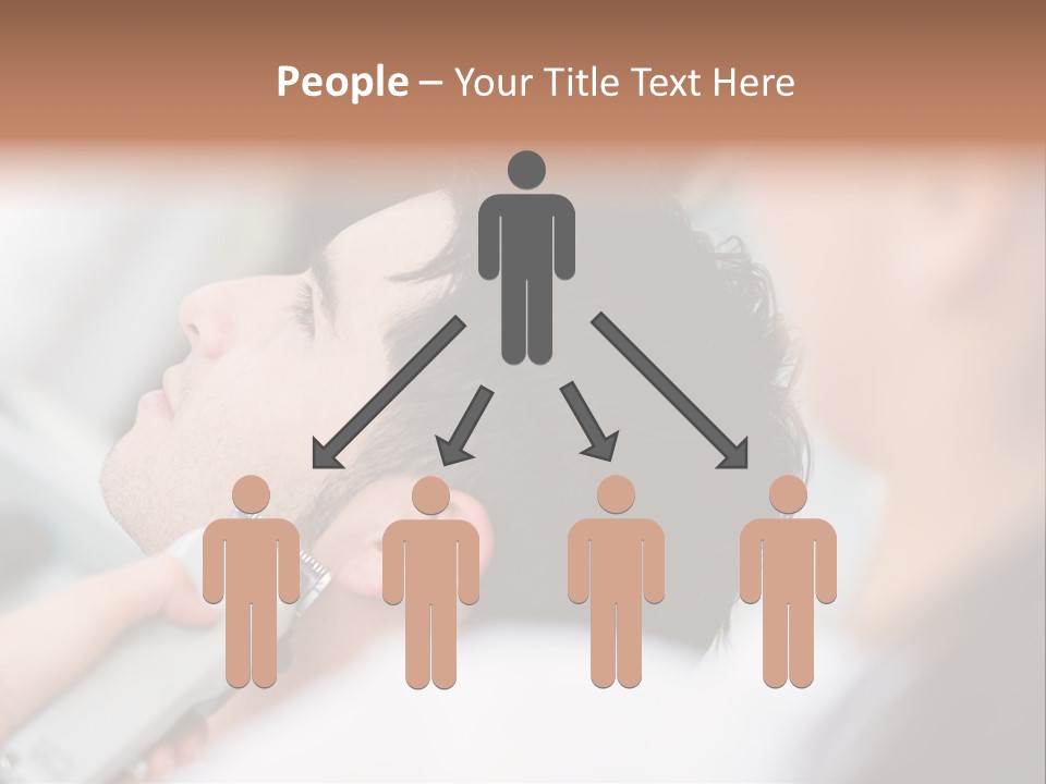 Cut Haircut Enjoying PowerPoint Template