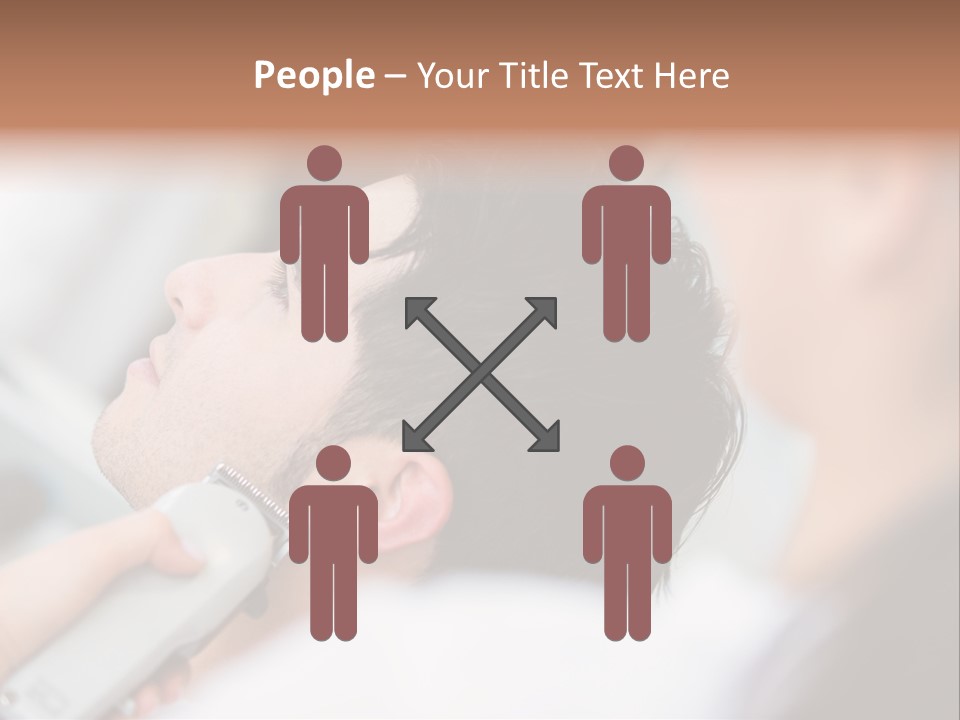 Cut Haircut Enjoying PowerPoint Template