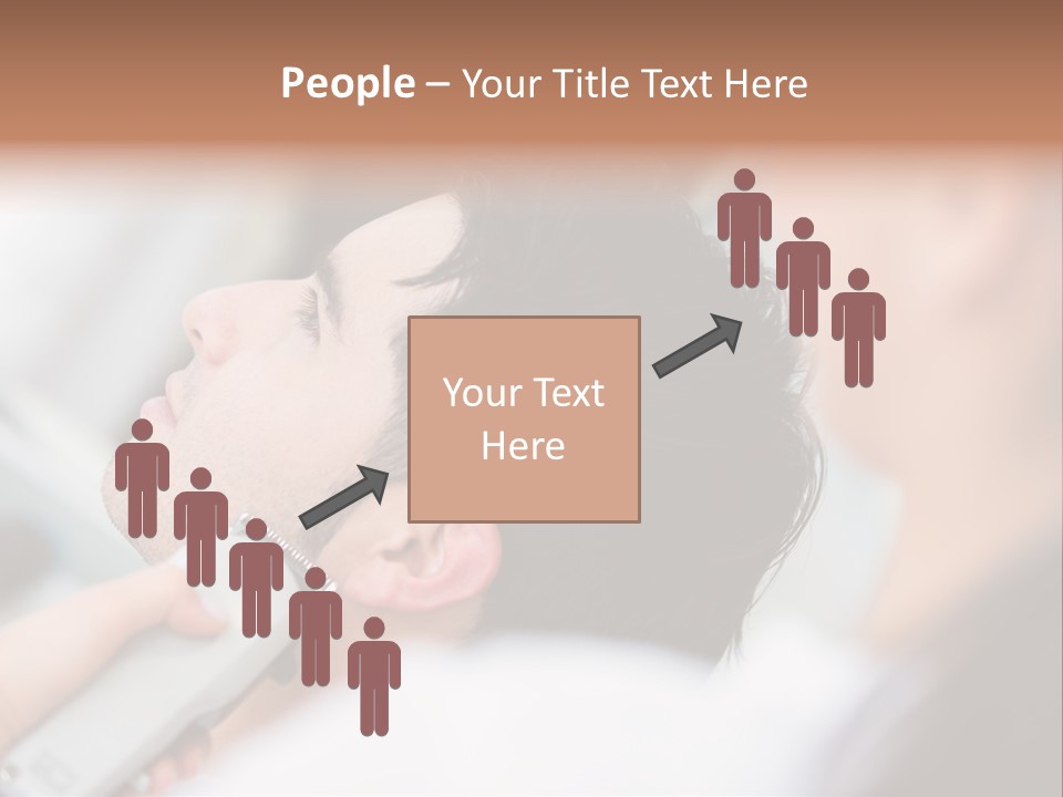 Cut Haircut Enjoying PowerPoint Template