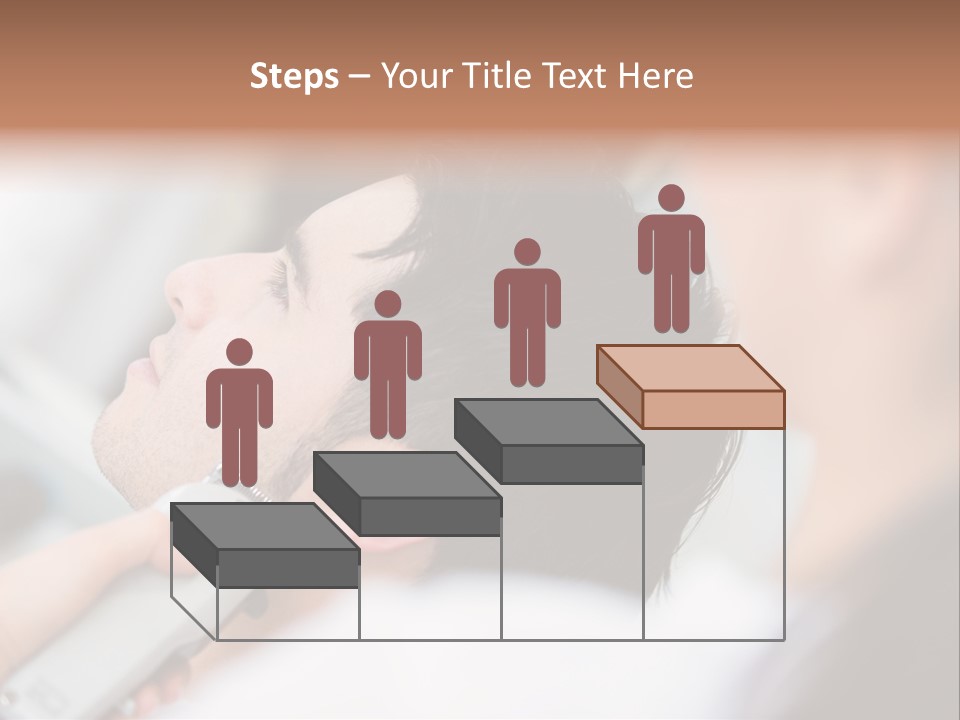 Cut Haircut Enjoying PowerPoint Template