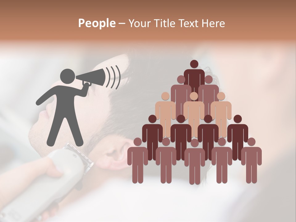 Cut Haircut Enjoying PowerPoint Template