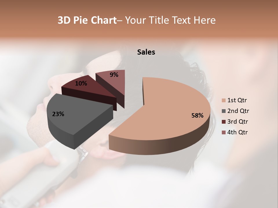 Cut Haircut Enjoying PowerPoint Template