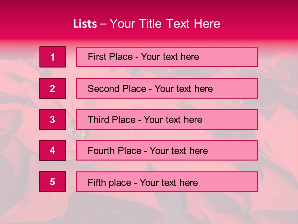 Christmas Plants Christmas Present Purple Poinsettias PowerPoint Template