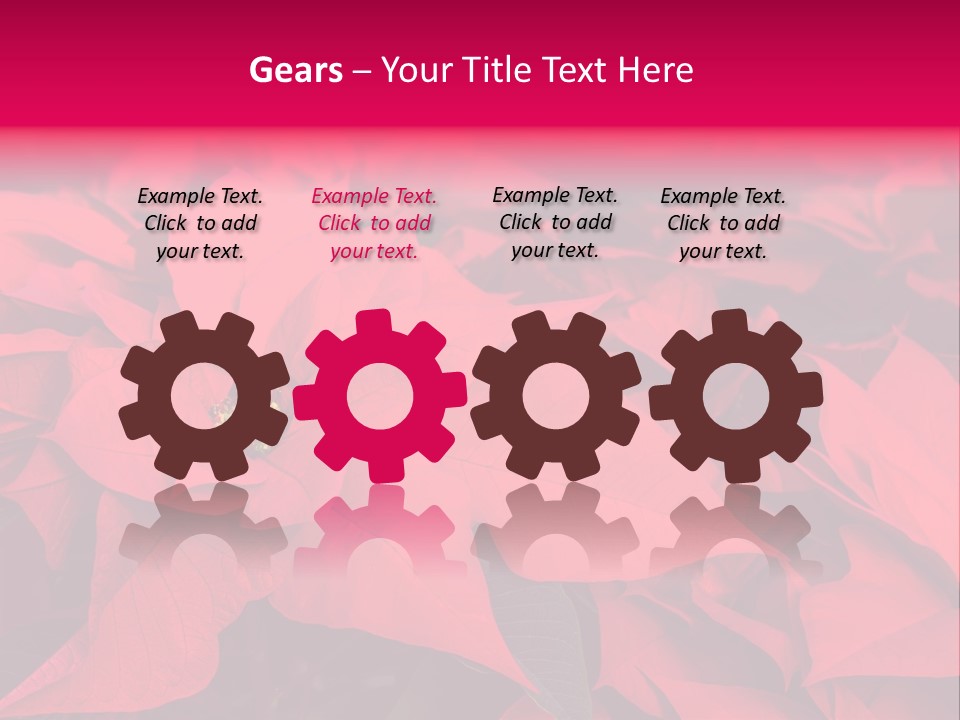 Christmas Plants Christmas Present Purple Poinsettias PowerPoint Template