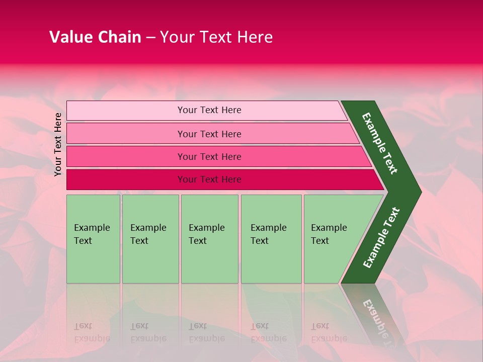 Christmas Plants Christmas Present Purple Poinsettias PowerPoint Template