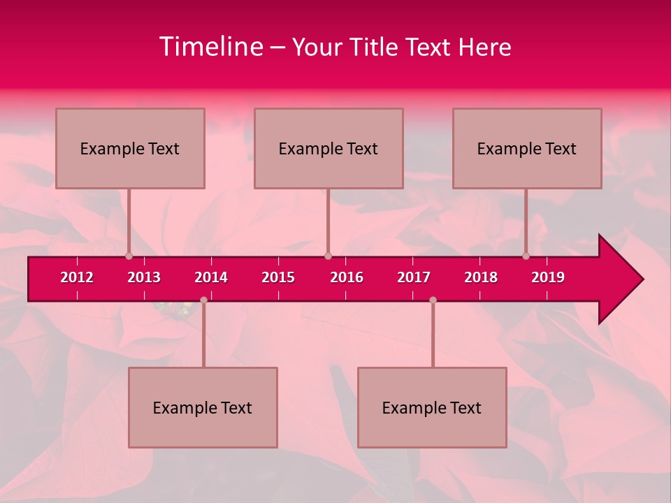 Christmas Plants Christmas Present Purple Poinsettias PowerPoint Template