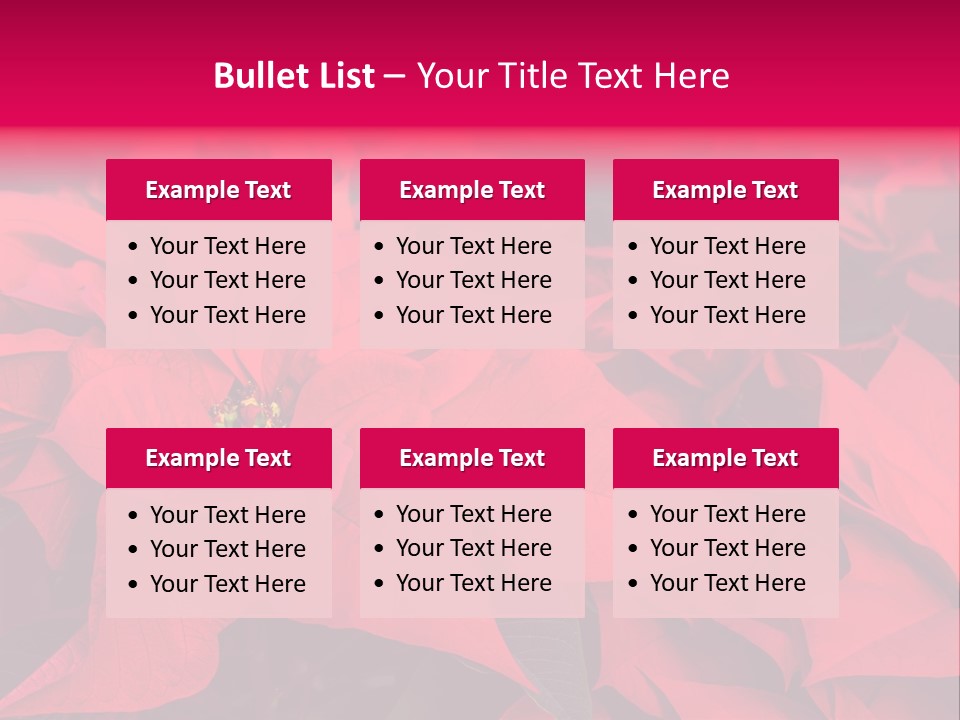 Christmas Plants Christmas Present Purple Poinsettias PowerPoint Template