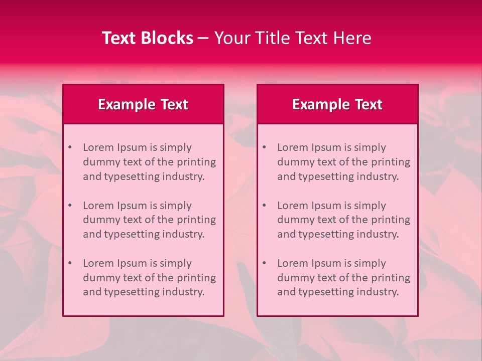 Christmas Plants Christmas Present Purple Poinsettias PowerPoint Template