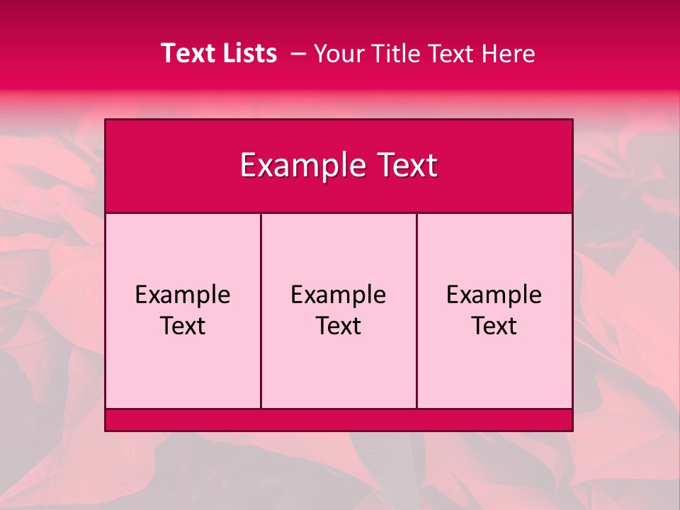 Christmas Plants Christmas Present Purple Poinsettias PowerPoint Template