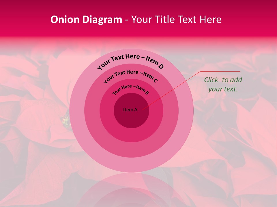 Christmas Plants Christmas Present Purple Poinsettias PowerPoint Template