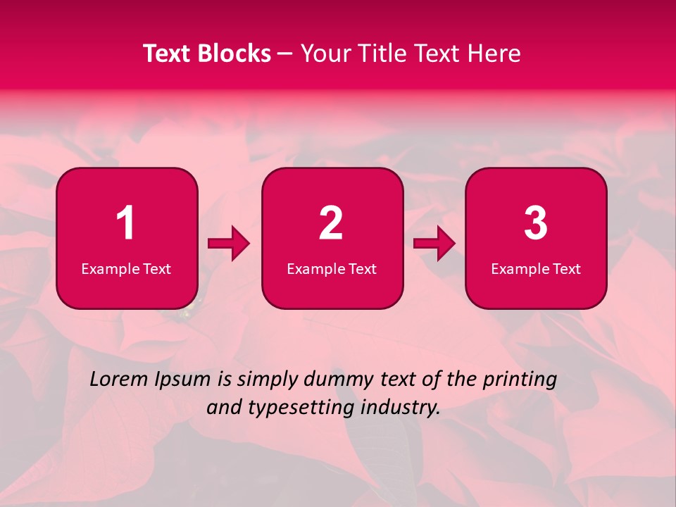 Christmas Plants Christmas Present Purple Poinsettias PowerPoint Template