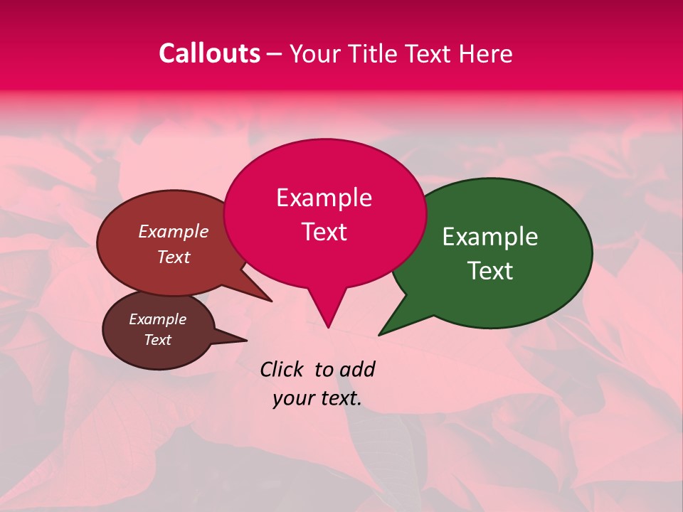 Christmas Plants Christmas Present Purple Poinsettias PowerPoint Template