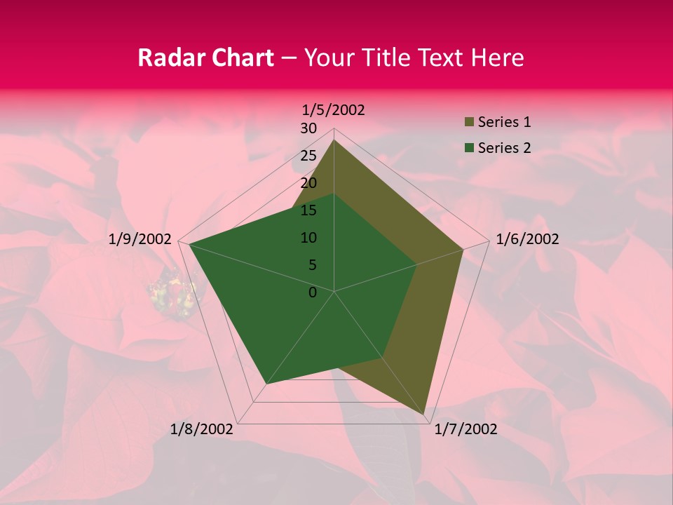 Christmas Plants Christmas Present Purple Poinsettias PowerPoint Template