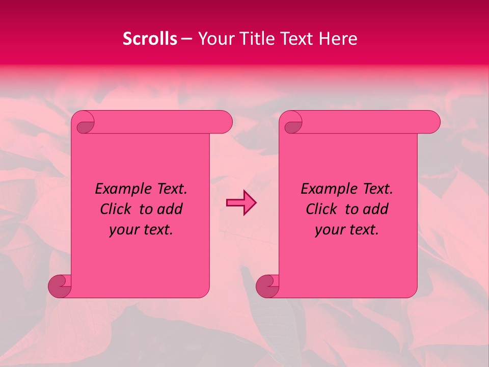 Christmas Plants Christmas Present Purple Poinsettias PowerPoint Template