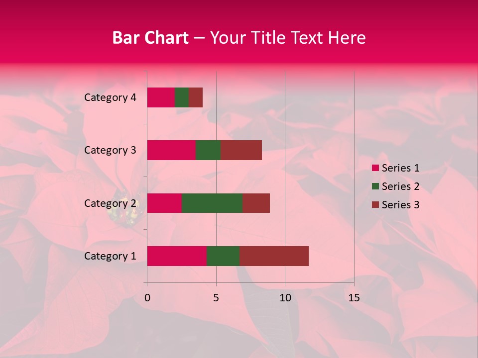 Christmas Plants Christmas Present Purple Poinsettias PowerPoint Template