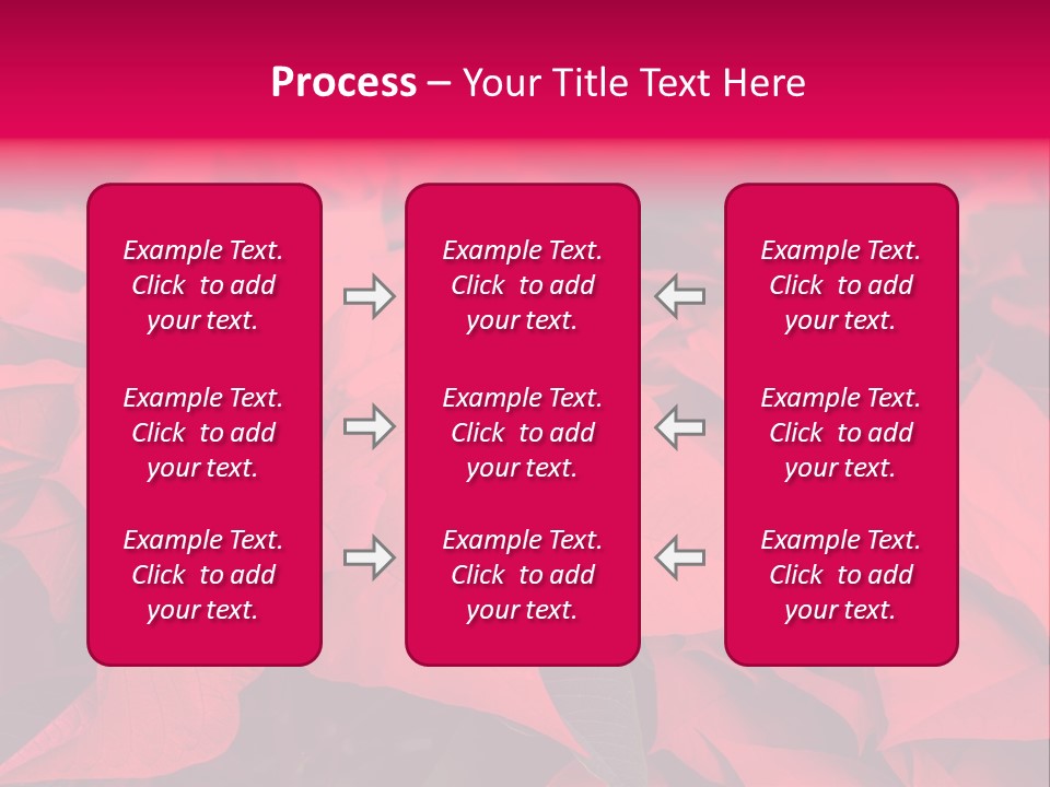 Christmas Plants Christmas Present Purple Poinsettias PowerPoint Template