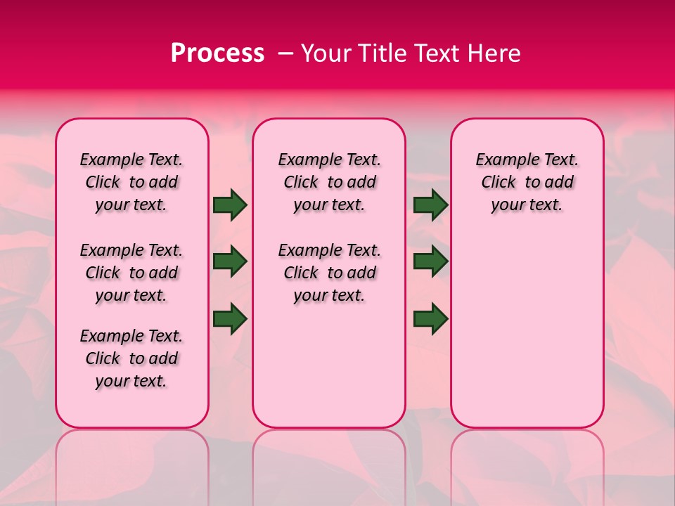 Christmas Plants Christmas Present Purple Poinsettias PowerPoint Template