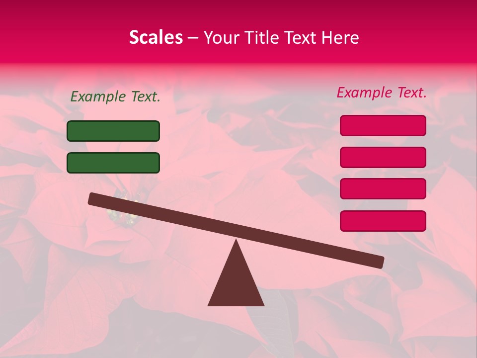 Christmas Plants Christmas Present Purple Poinsettias PowerPoint Template