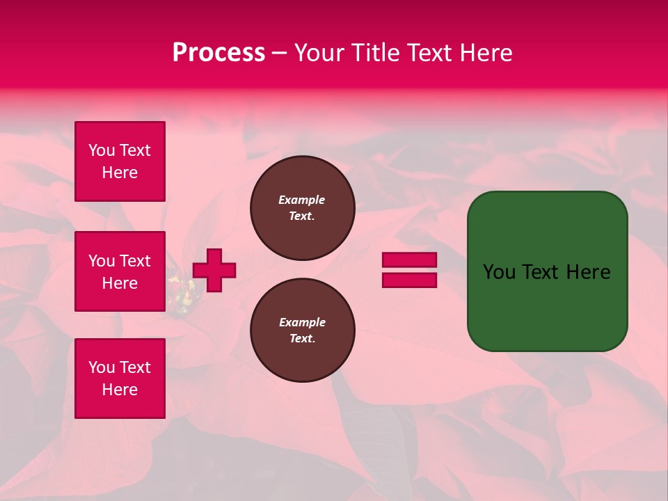 Christmas Plants Christmas Present Purple Poinsettias PowerPoint Template