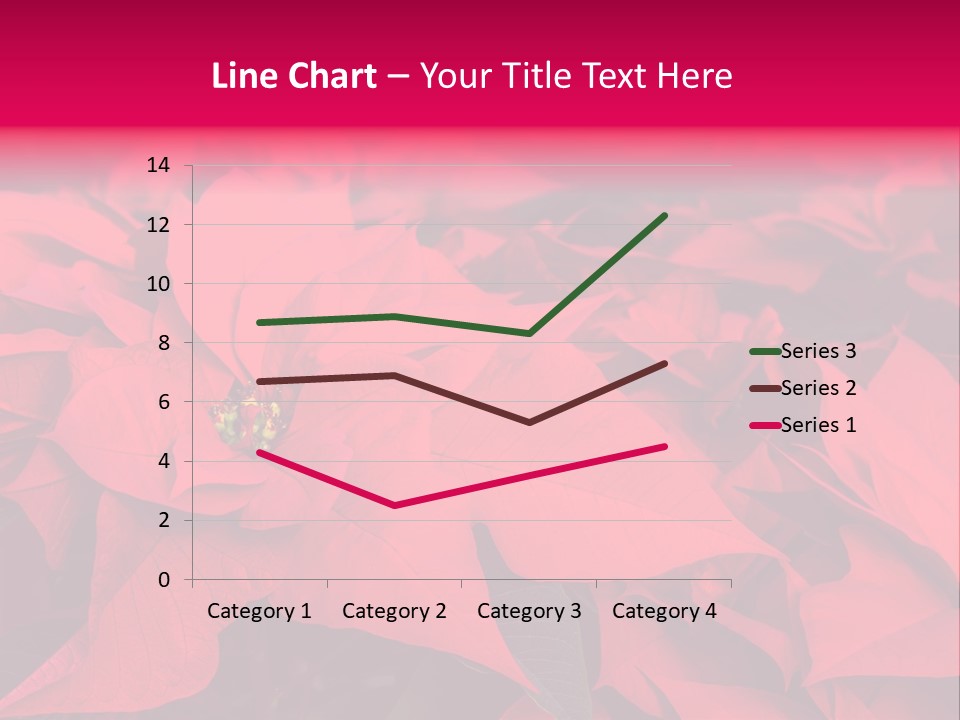 Christmas Plants Christmas Present Purple Poinsettias PowerPoint Template
