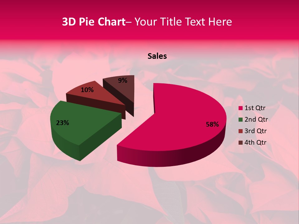 Christmas Plants Christmas Present Purple Poinsettias PowerPoint Template