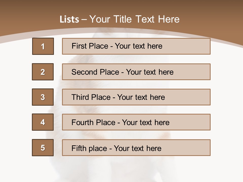 Fur Isolated Cat PowerPoint Template