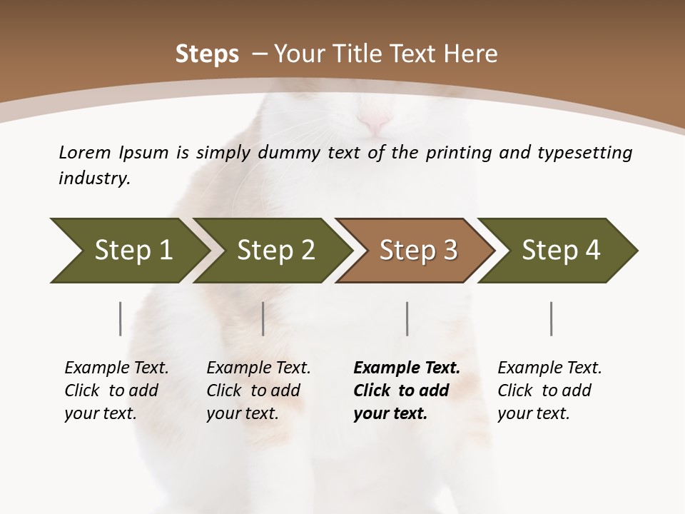 Fur Isolated Cat PowerPoint Template