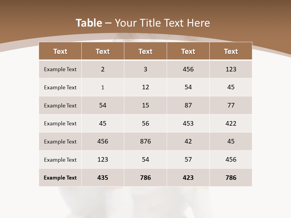 Fur Isolated Cat PowerPoint Template