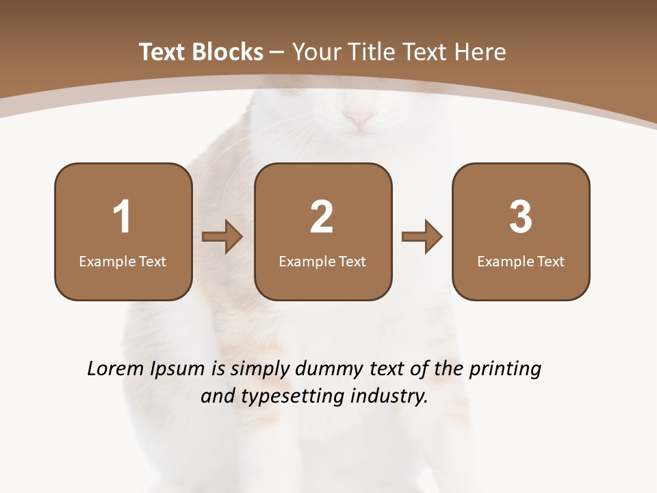 Fur Isolated Cat PowerPoint Template