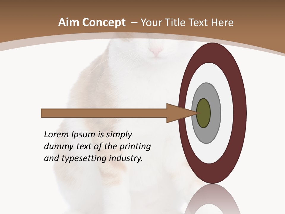 Fur Isolated Cat PowerPoint Template