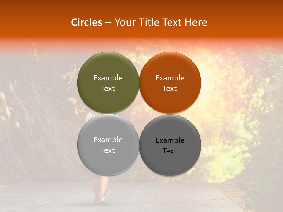 Woman Outside White PowerPoint Template