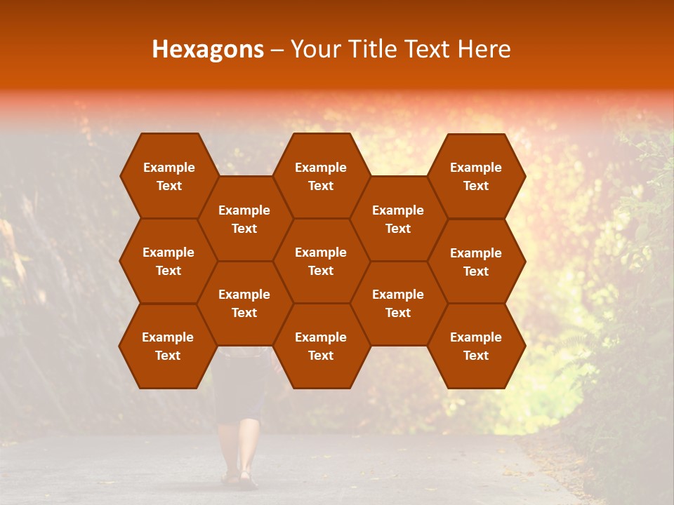 Woman Outside White PowerPoint Template