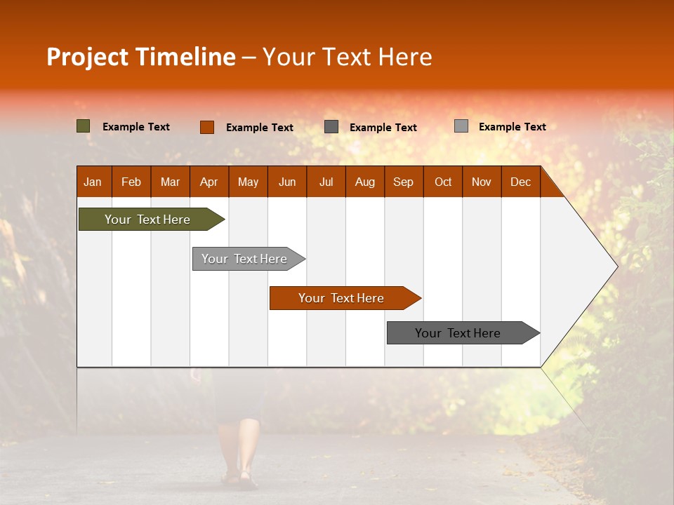 Woman Outside White PowerPoint Template
