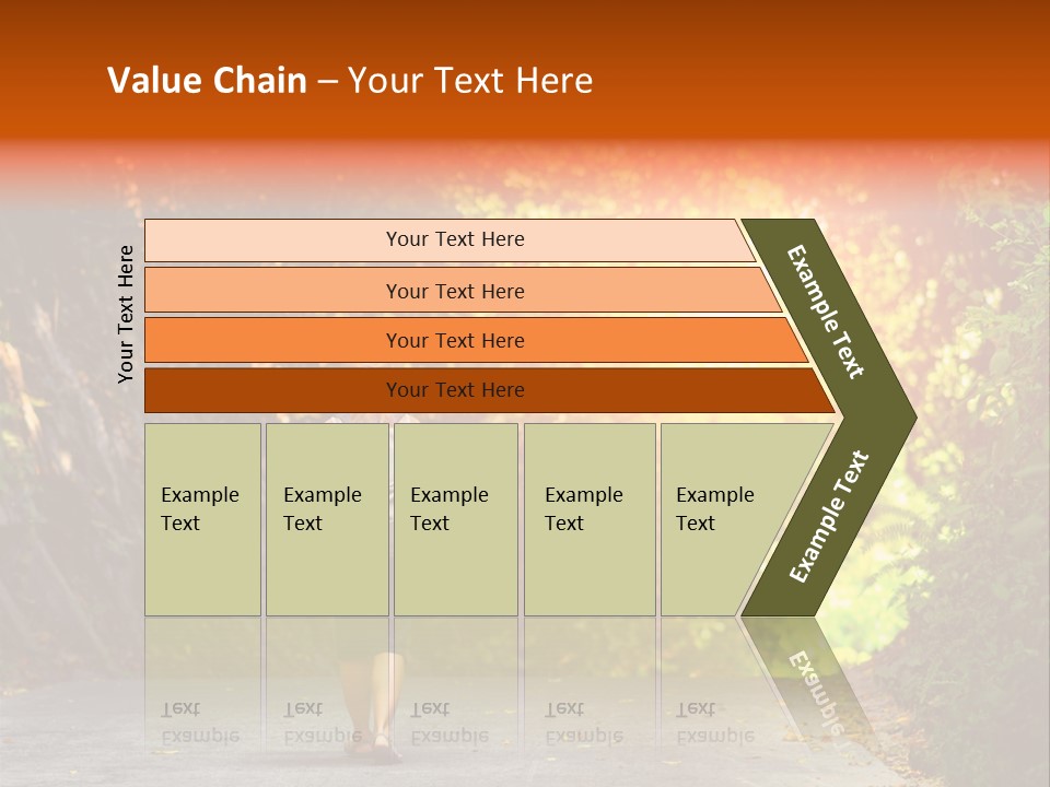 Woman Outside White PowerPoint Template